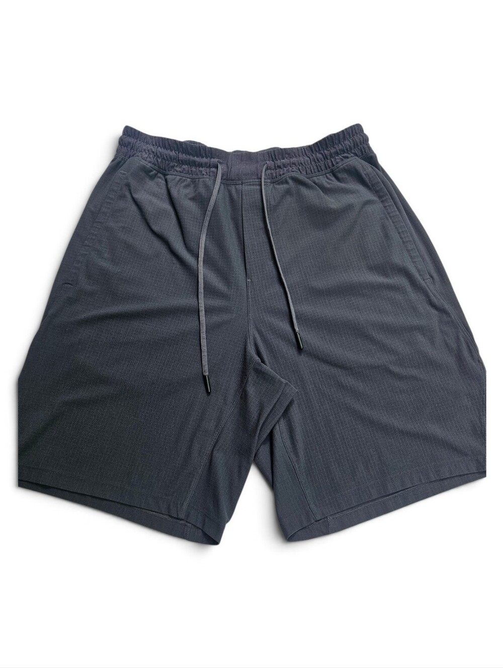 Lululemon Men's Black Textured Athletic Gym Running Shorts Size M Zip Pocket